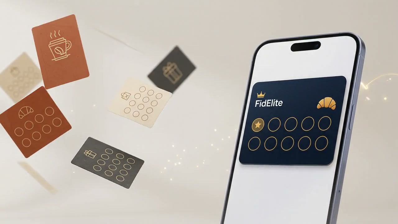 Carte de fidélité digitale FidElite affichée sur un smartphone