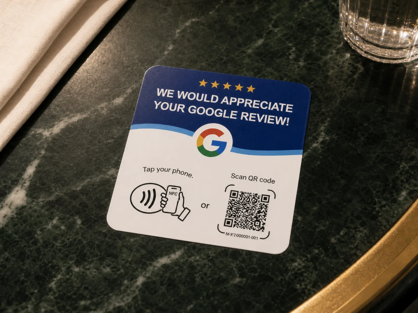 Plaque NFC adhésive FidElite vue du dessus